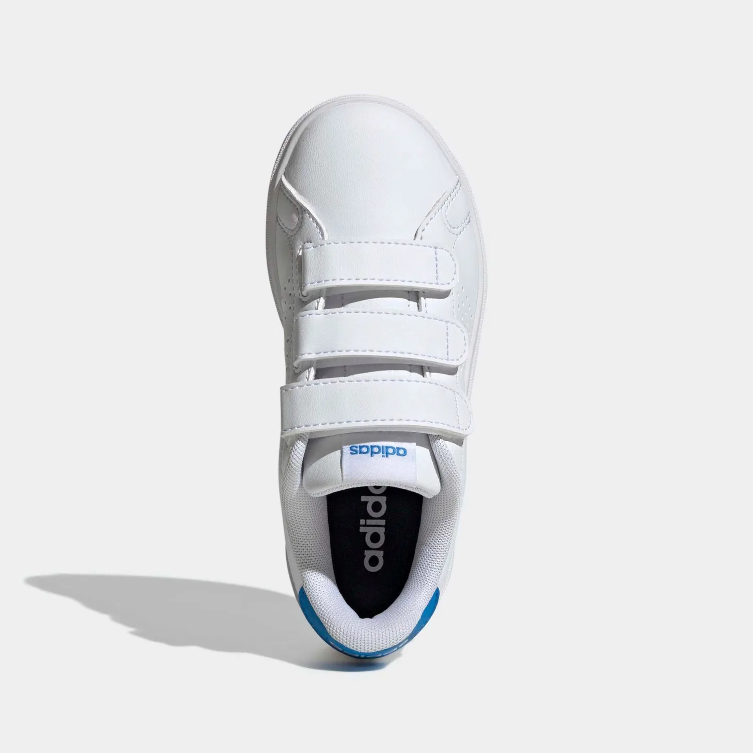 Детские спортивные кроссовки с перфорированными полосками Adidas Sportswear, Cloud White/Ftwr White/Lucid Ray Blue — фото 4