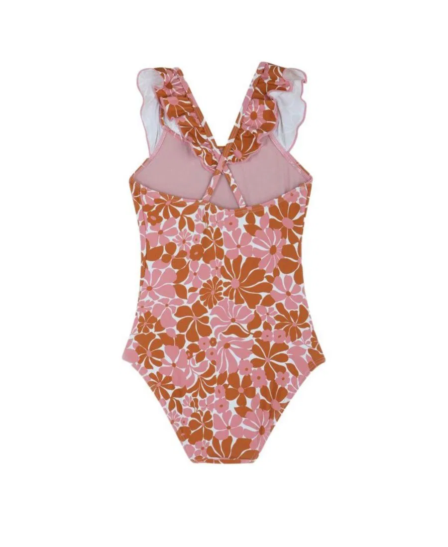 Детский купальник Gottex Kids Summer Memories Square Neck Ruffle One Piece, Pink Brown — фото 2