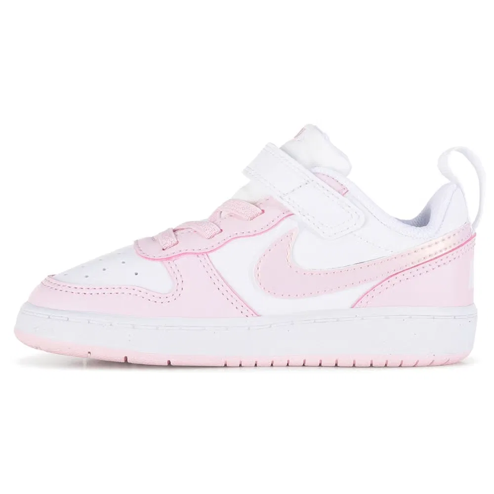 Детские кроссовки Kids' court borough low recraft для малышей Nike, White/Pink — фото 3