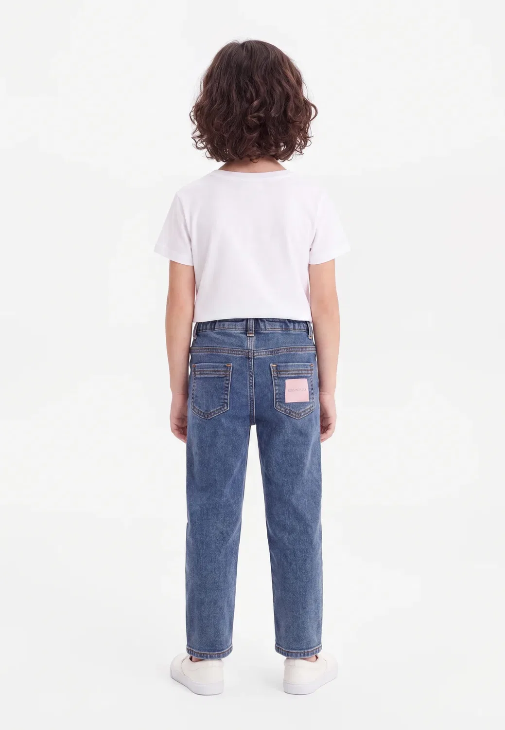 Рикамо - джинсовые шорты Monnalisa, Blu Stone Denim — фото 2