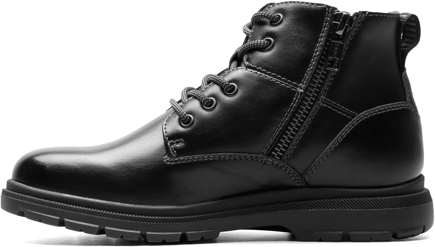 Детские ботинки на шнуровке с гладким мысом Lookout Jr. Florsheim, Black — фото 4