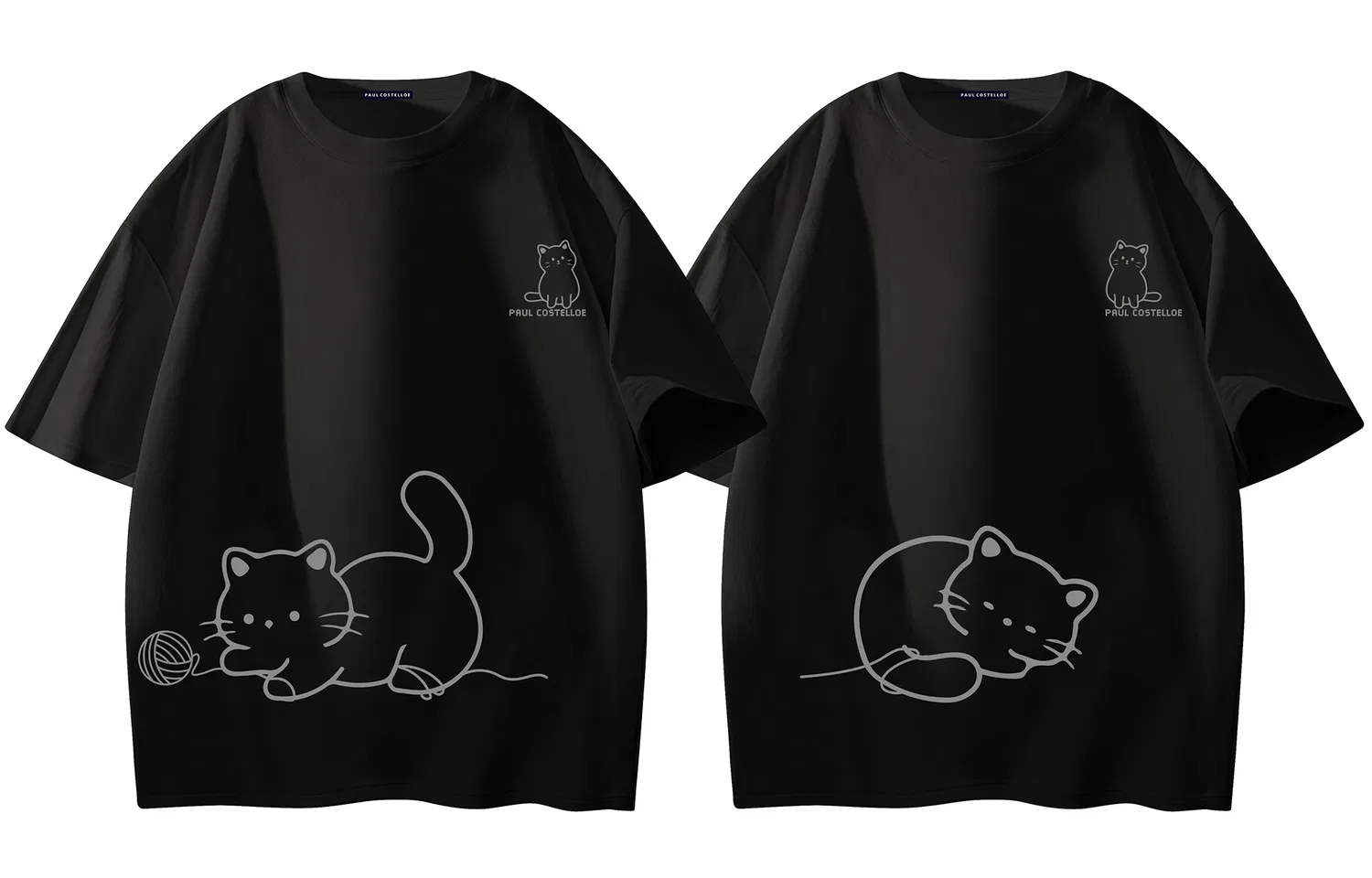 Детская футболка с круглым вырезом 2 Pack Black+Black Paul Costelloe
