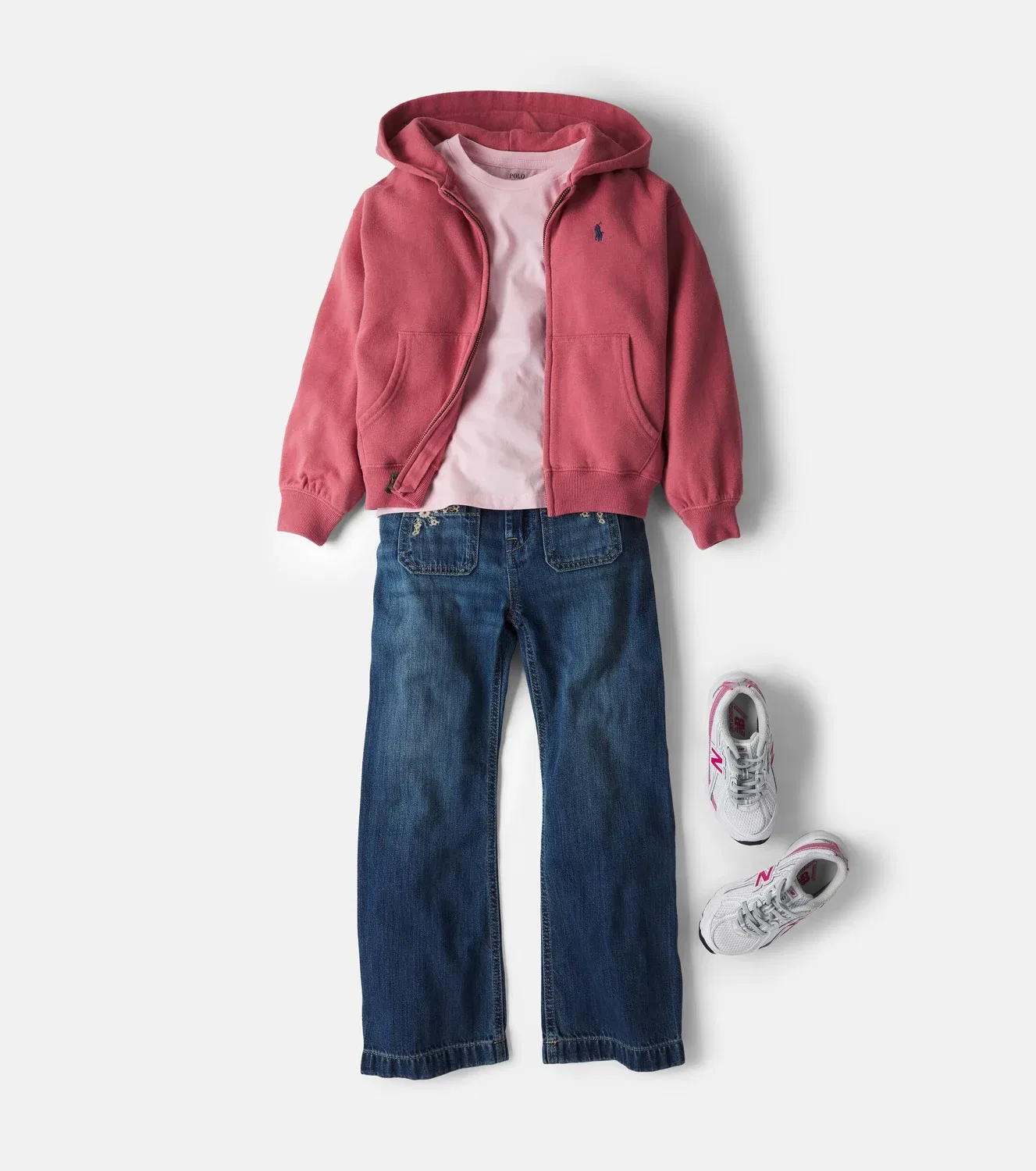 Худи с капюшоном и карманом кенгуру Polo Ralph Lauren Kids, Canvas Pink — фото 2