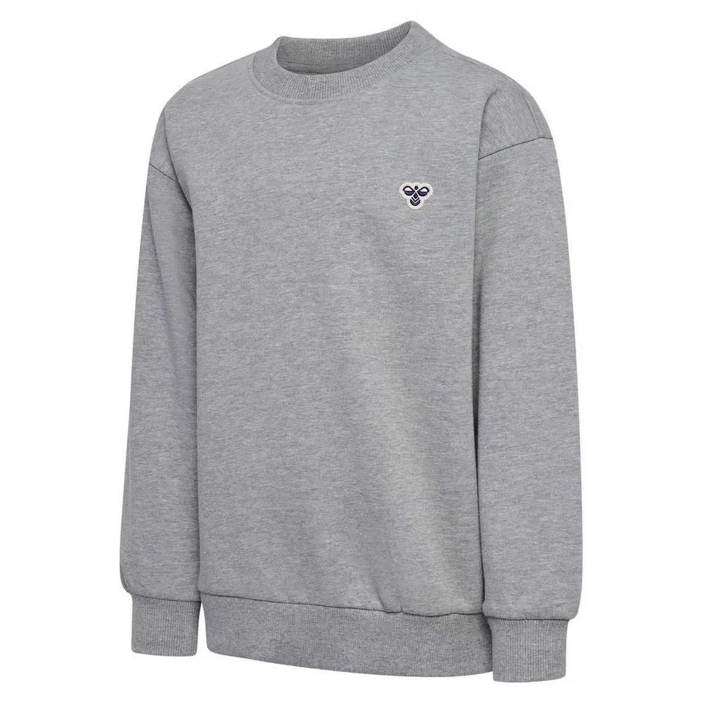 Детский свитшот для девочек свободного кроя Loose Bee Hummel, Grey — фото 3