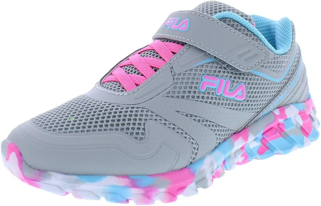 Детские кроссовки для девочек Galaxia 4 Strap Y Fila, Grey-Pink-Light Blue