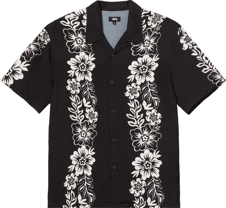 

Рубашка Stussy Hawaiian Pattern Shirt 'Black', черный