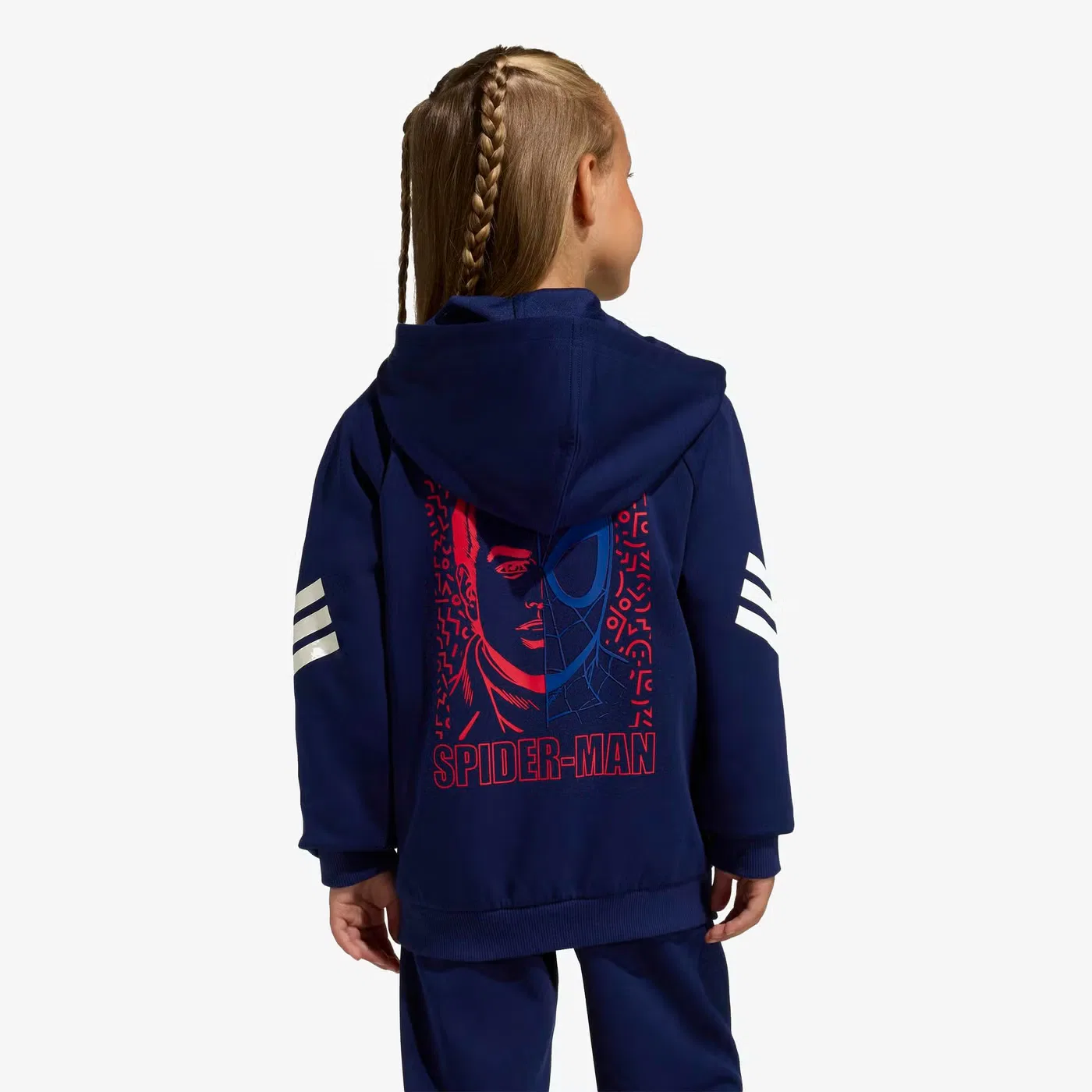 Олимпийка с принтом Marvel Spider-Man Adidas, темно-синий — фото 3