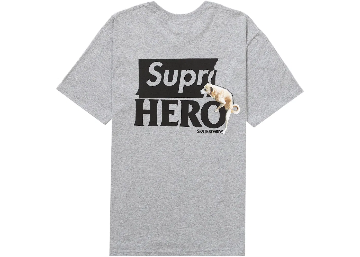 Мужская футболка с принтом Supreme ANTIHERO Dog Tee, Heather Grey