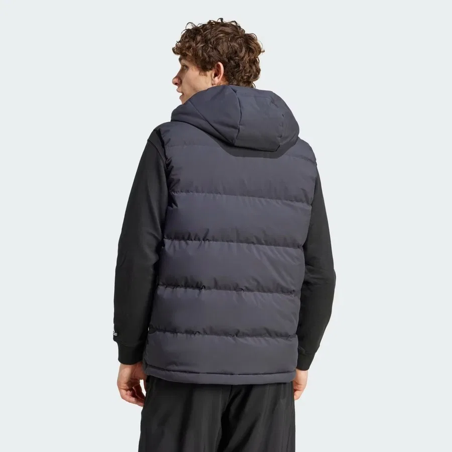 Мужская ветрозащитная куртка-жилет adidas HELIONIC VEST IX8113, Черный — фото 2
