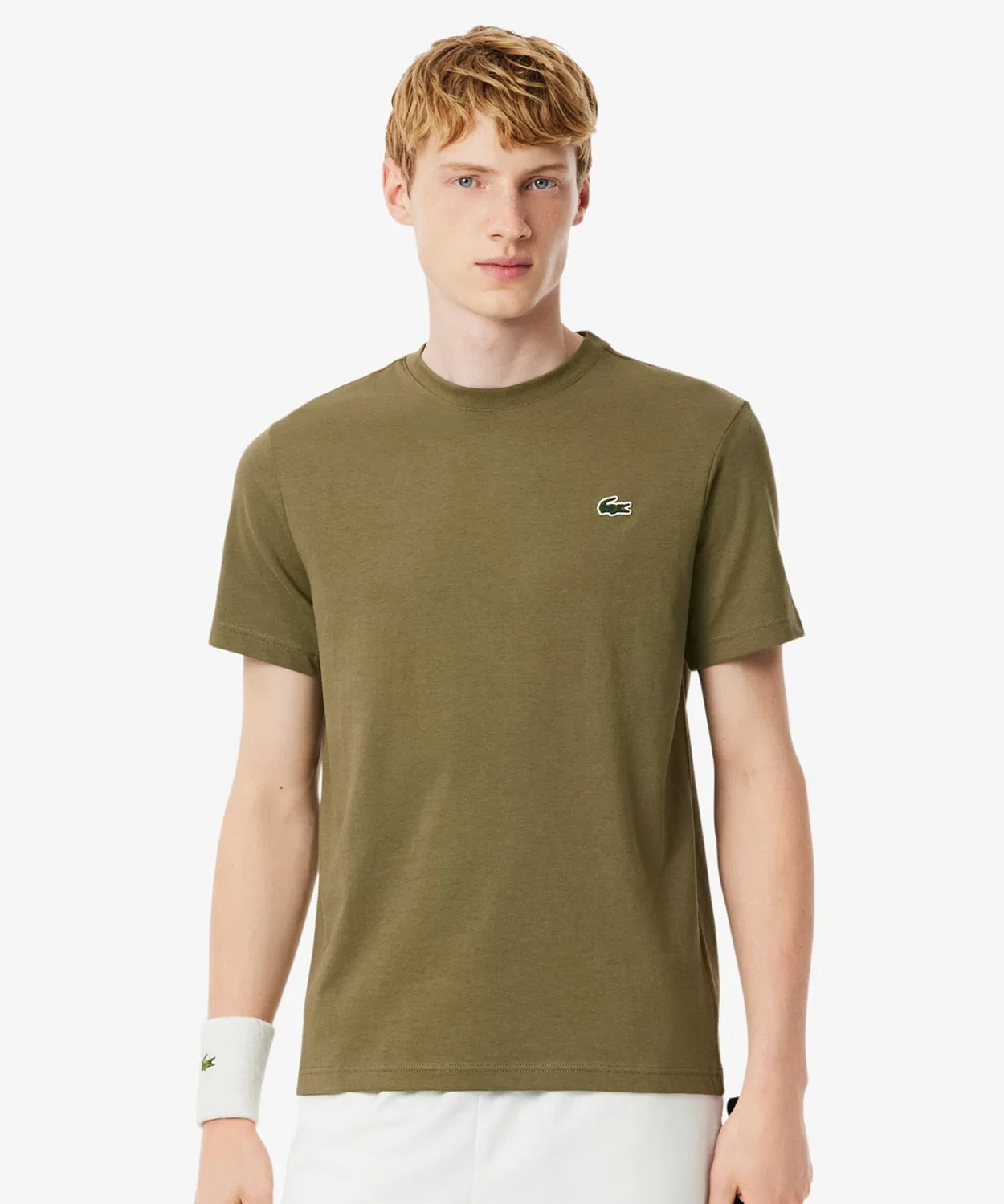 Мужская футболка с принтом LACOSTE, Оливковый