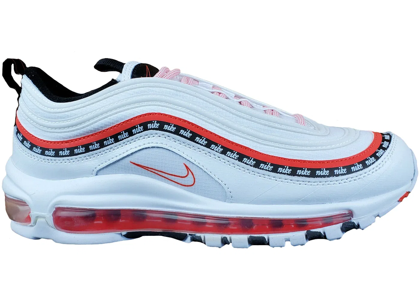 Детские кроссовки Lifestyle Nike Air Max 97, White/Habanero Red-White-Black