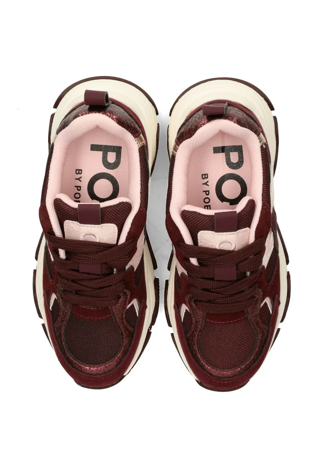Кроссовки Gigi meisjes. - тренеры Posh By Poelman, Dark Red — фото 3