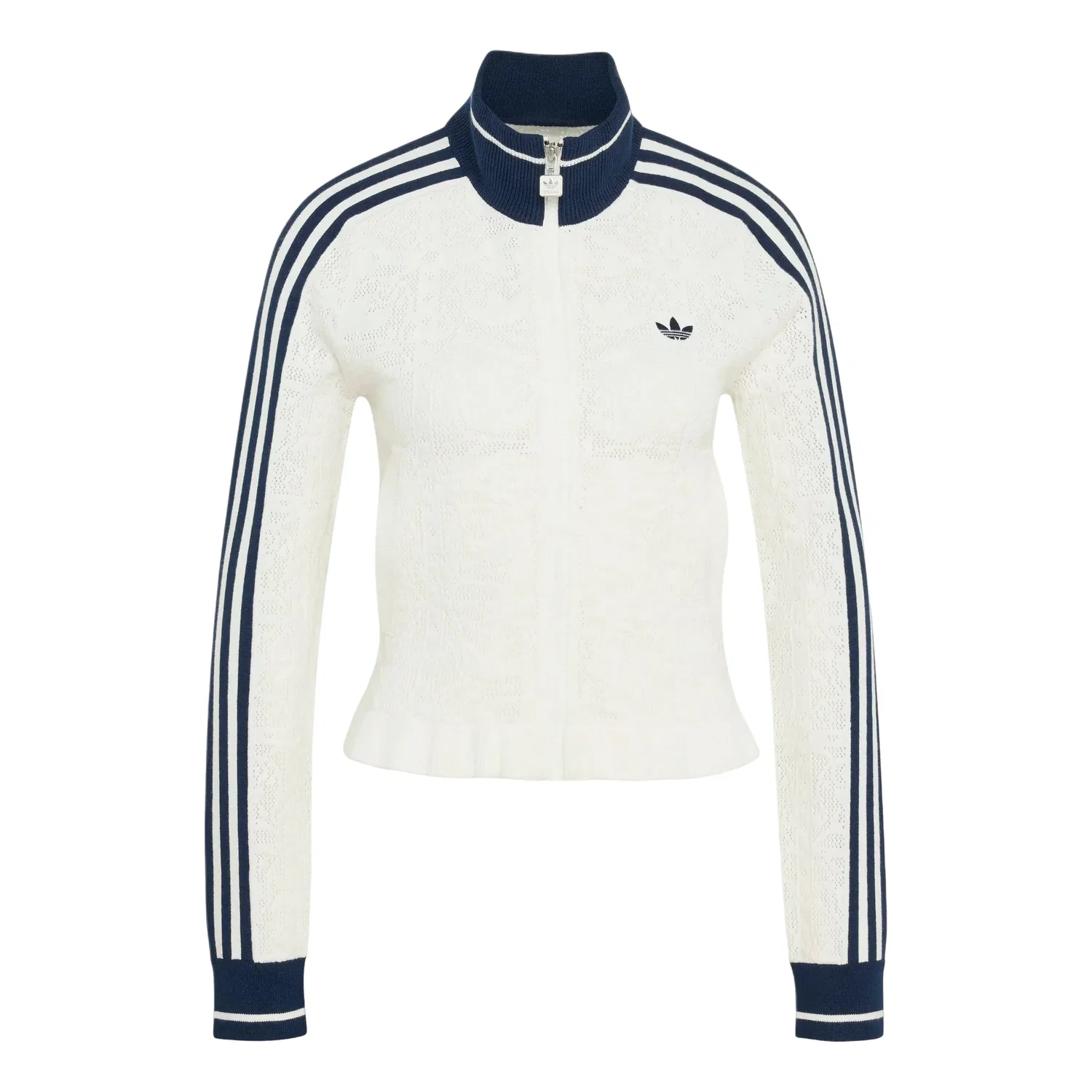 Женская куртка Originals Sports Track Top Asia Sizing 'Off White Night Indigo' adidas, Off White / Night Indigo