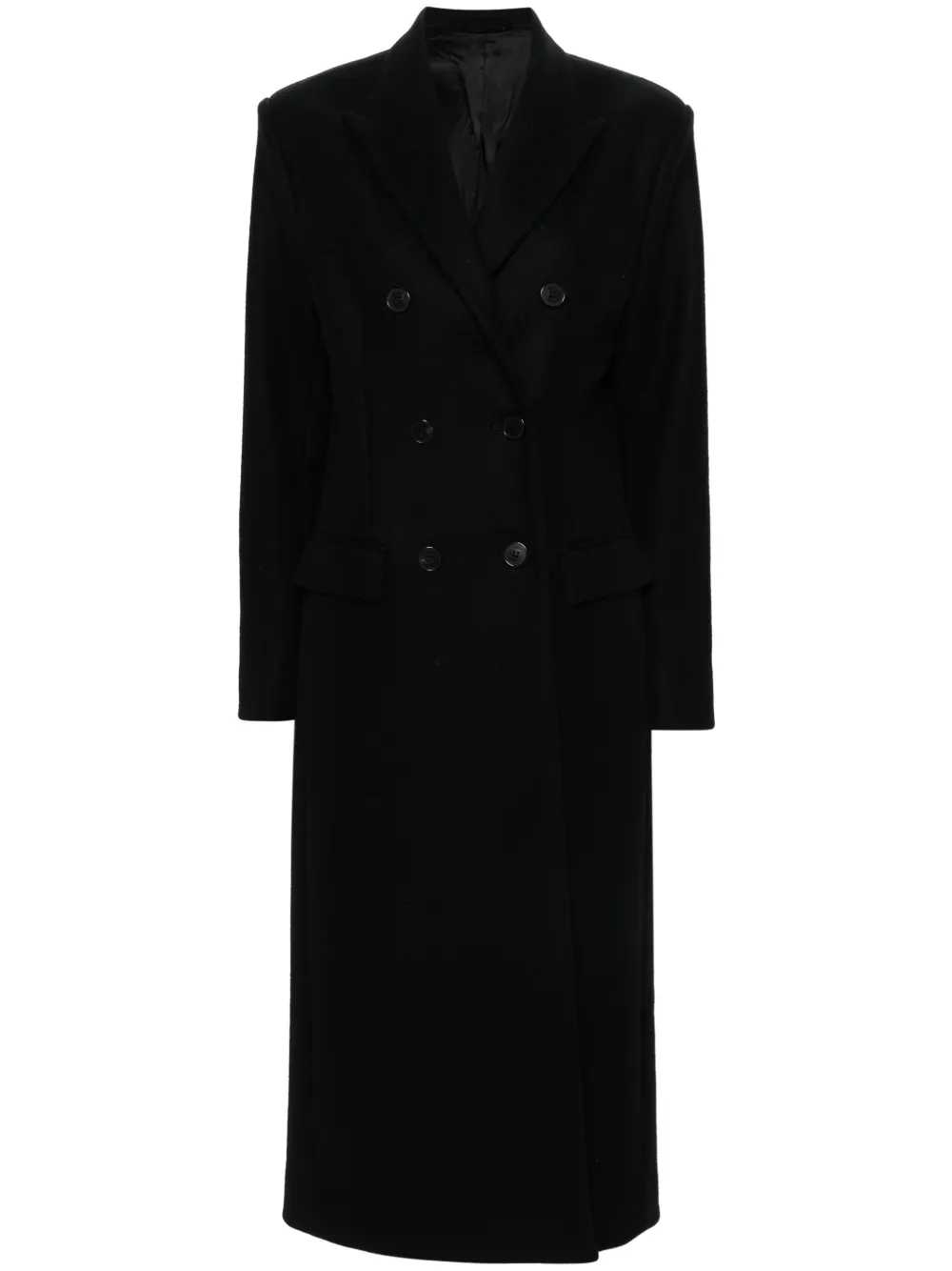 

Двубортное шерстяное пальто MODES GARMENTS, черный