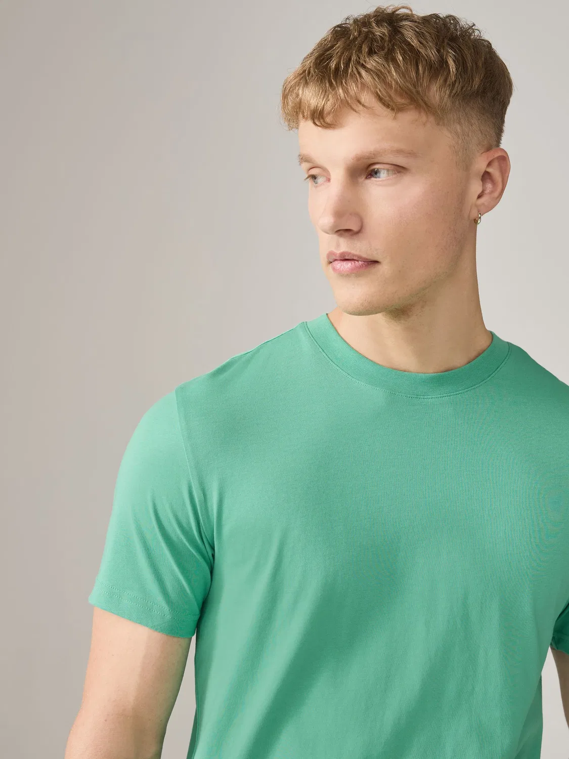 Футболка с круглым вырезом, Slim Fit, Essential Next, мятный — фото 2