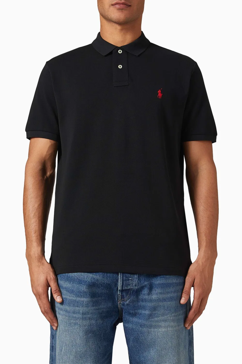 Футболка поло с принтом логотипа Polo Ralph Lauren, черный