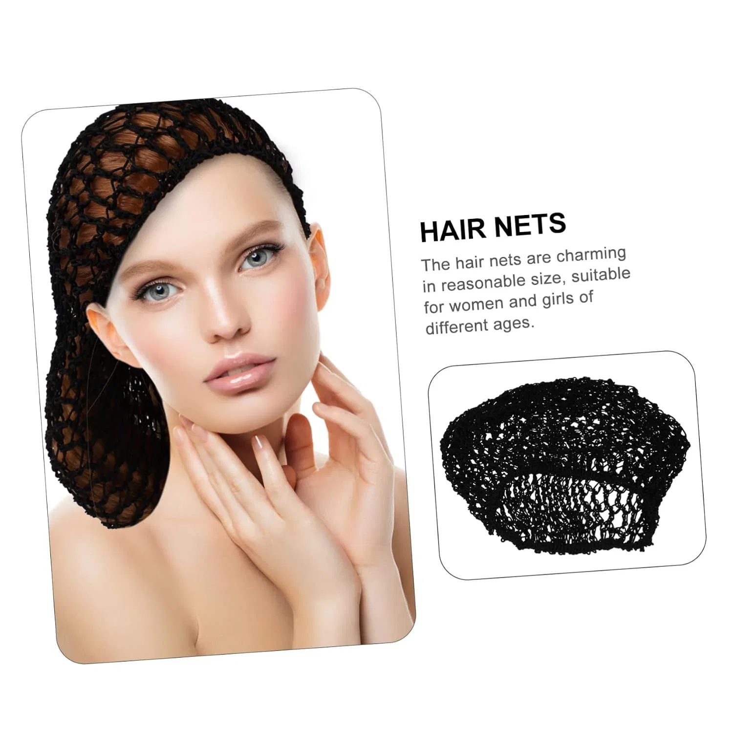 Шапочка для душа Mesh, HONMEET, Pack of 3, Black — фото 3