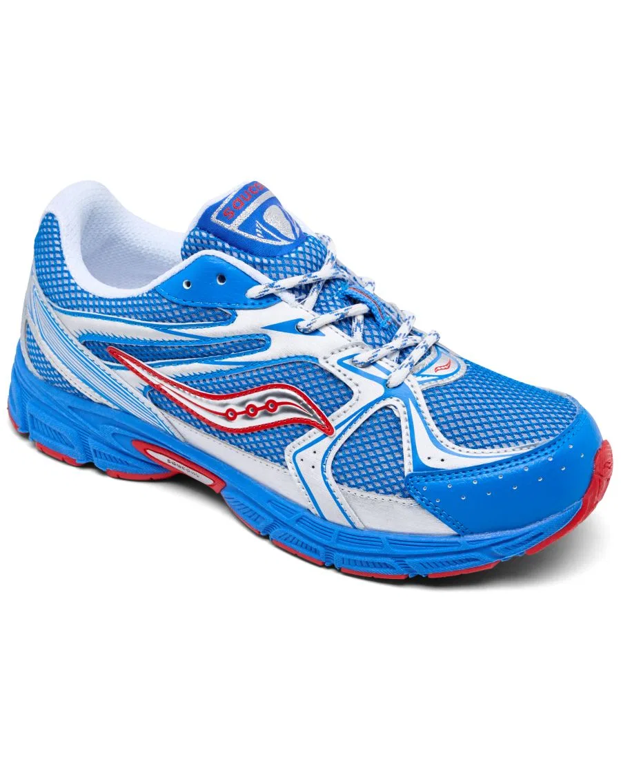 Кроссовки с сетчатым верхом и GRID-амортизацией, модель Ride Millennium Saucony, Royal Silver