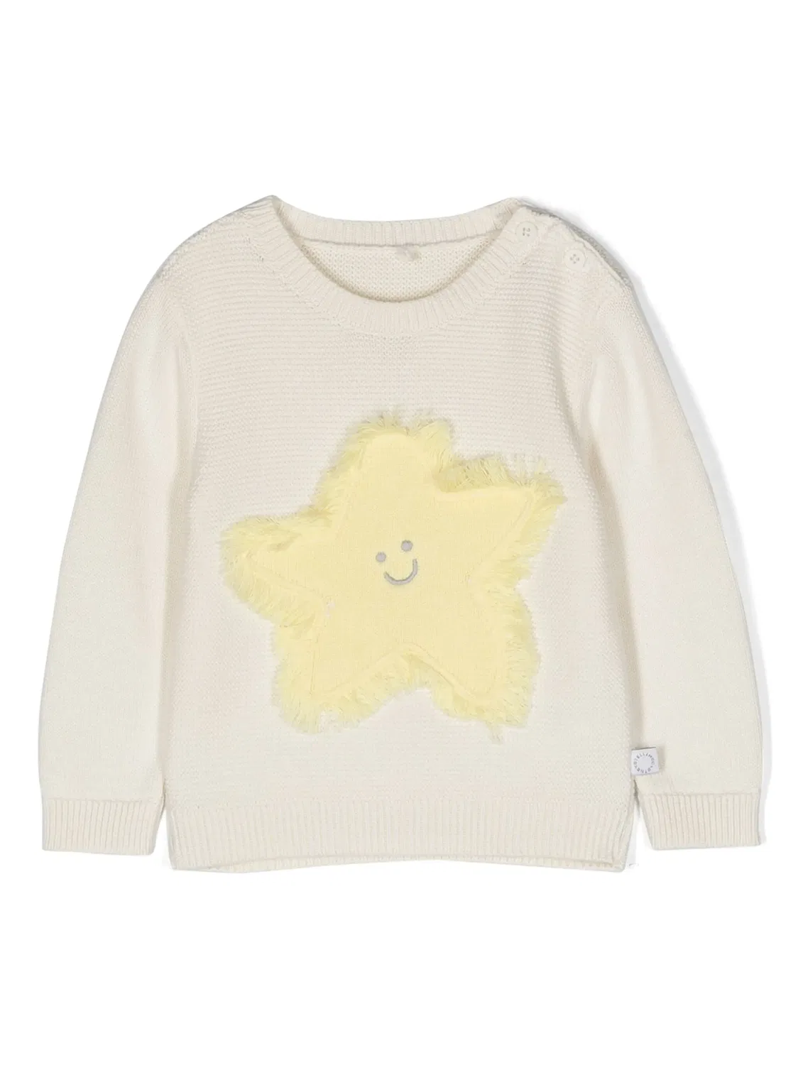 Свитшот с вышивкой звезд Stella McCartney, белый