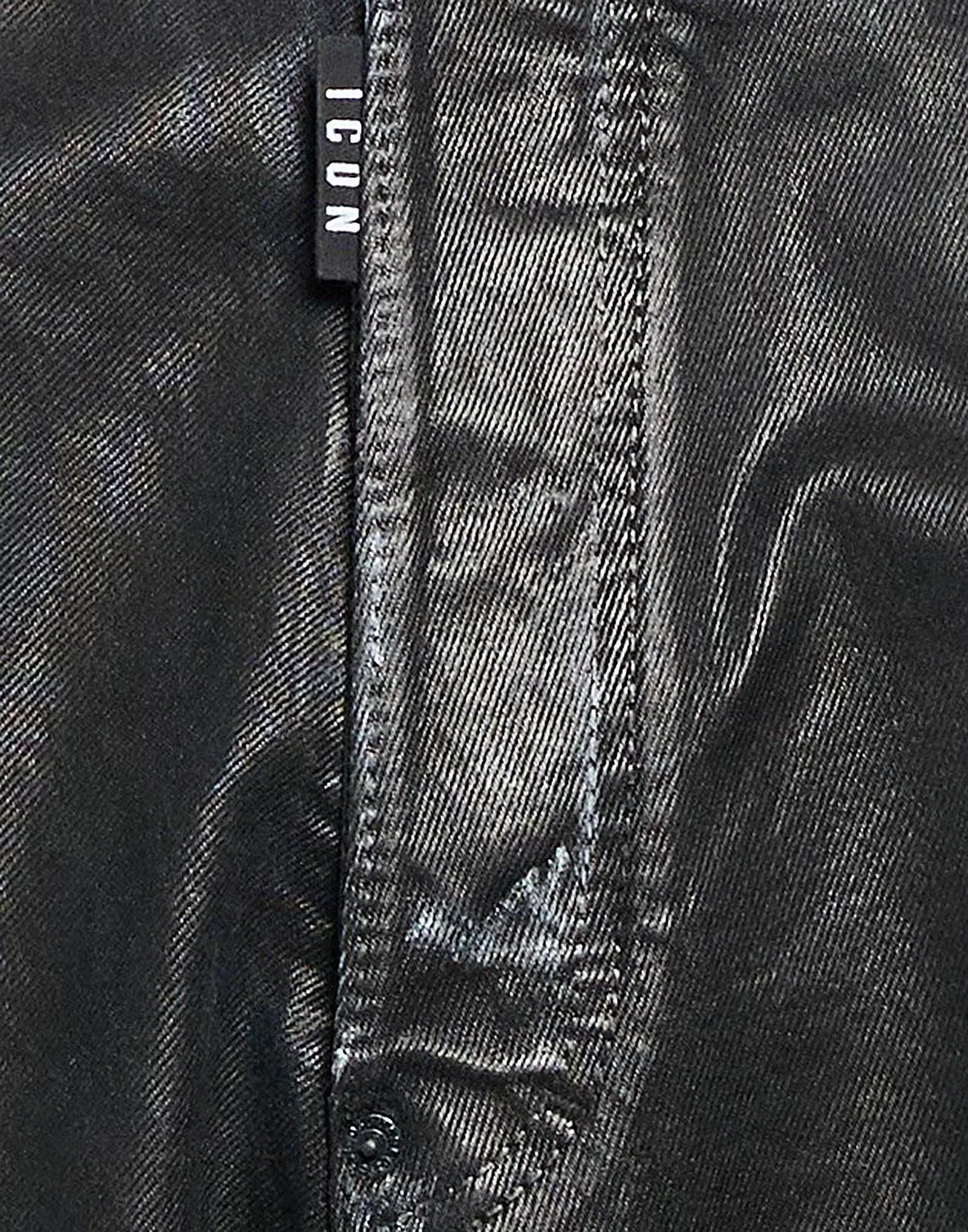 Мужские джинсы-бэгги с покрытием Dsquared2, черный — фото 4