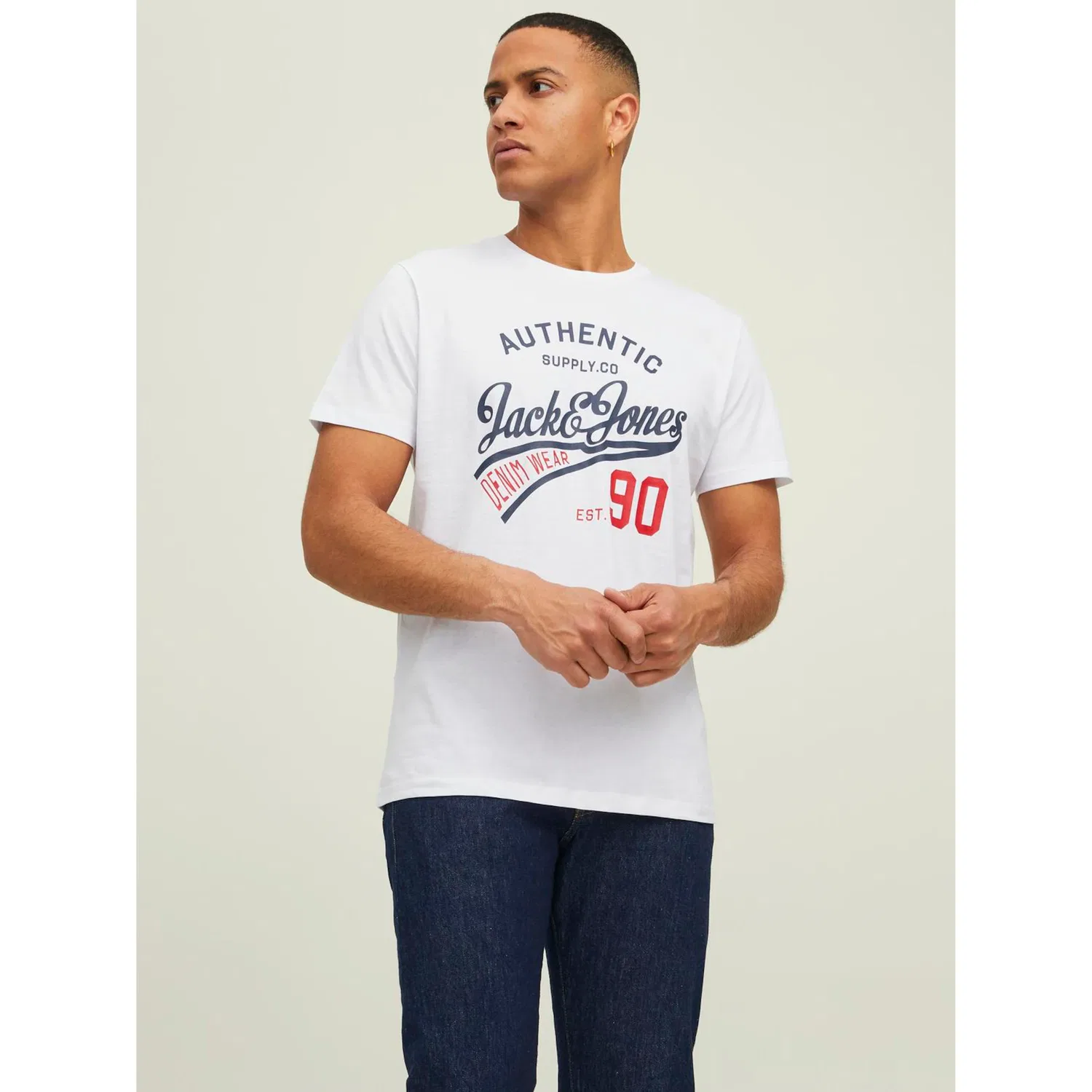 Детские футболки с круглым вырезом Jack & Jones, Black/Navy/White — фото 3