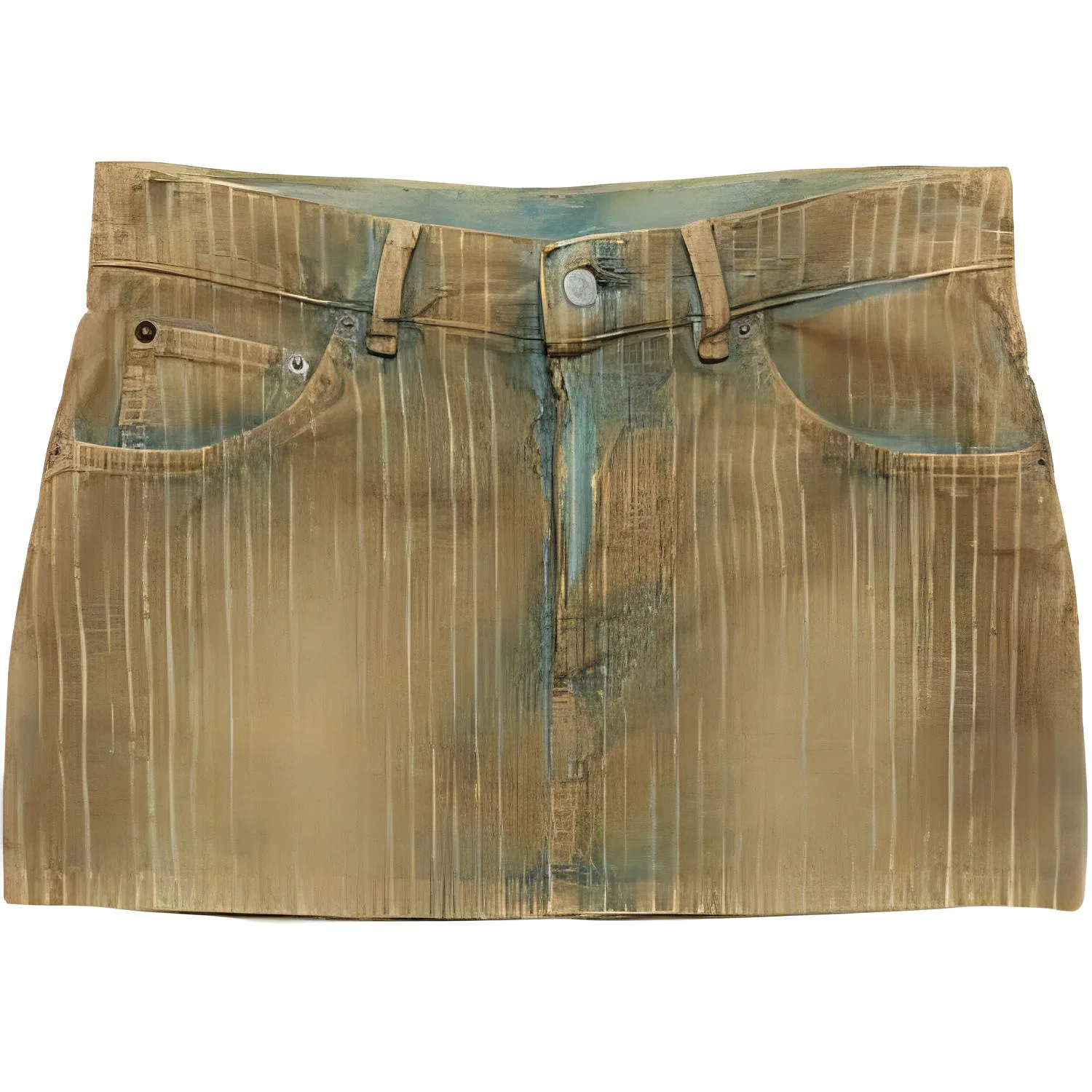 Джинсовая мини-юбка Acne Studios, Brown Blue