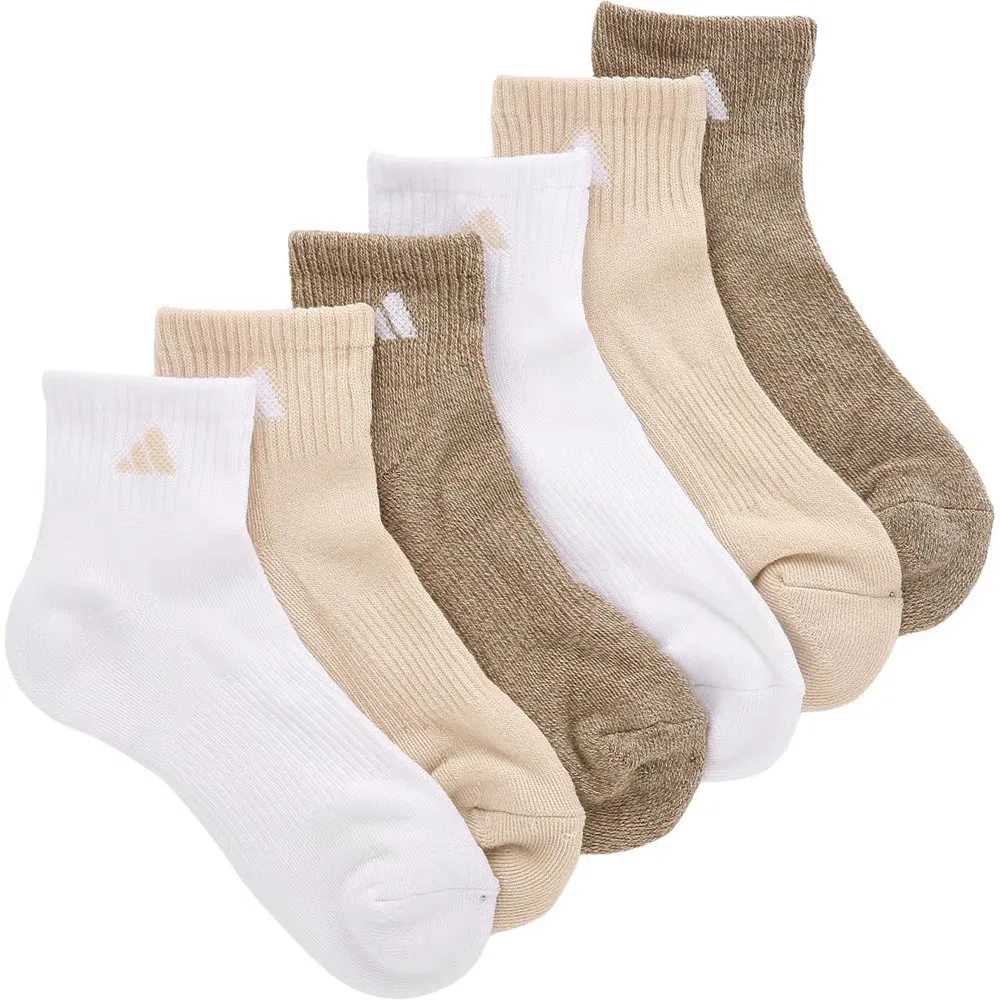 Женские спортивные носки до щиколотки комплект из 6 пар Adidas, Beige Assorted