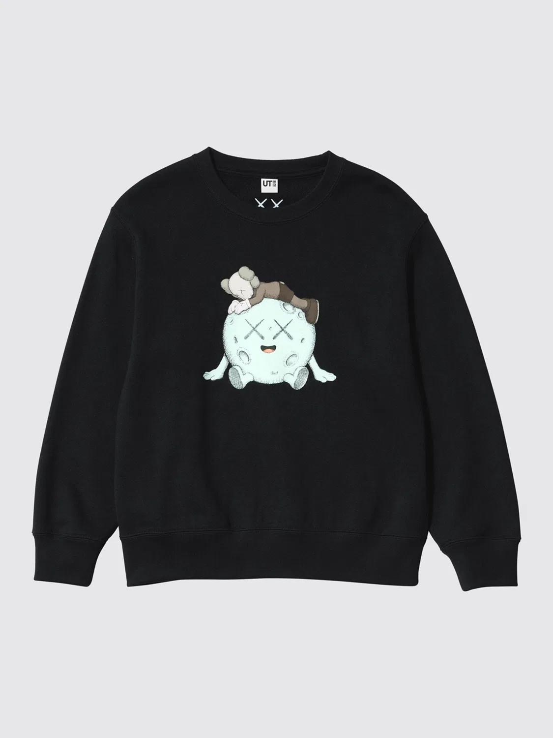 Толстовка с длинным рукавом UT KAWS Uniqlo, черный — фото 4