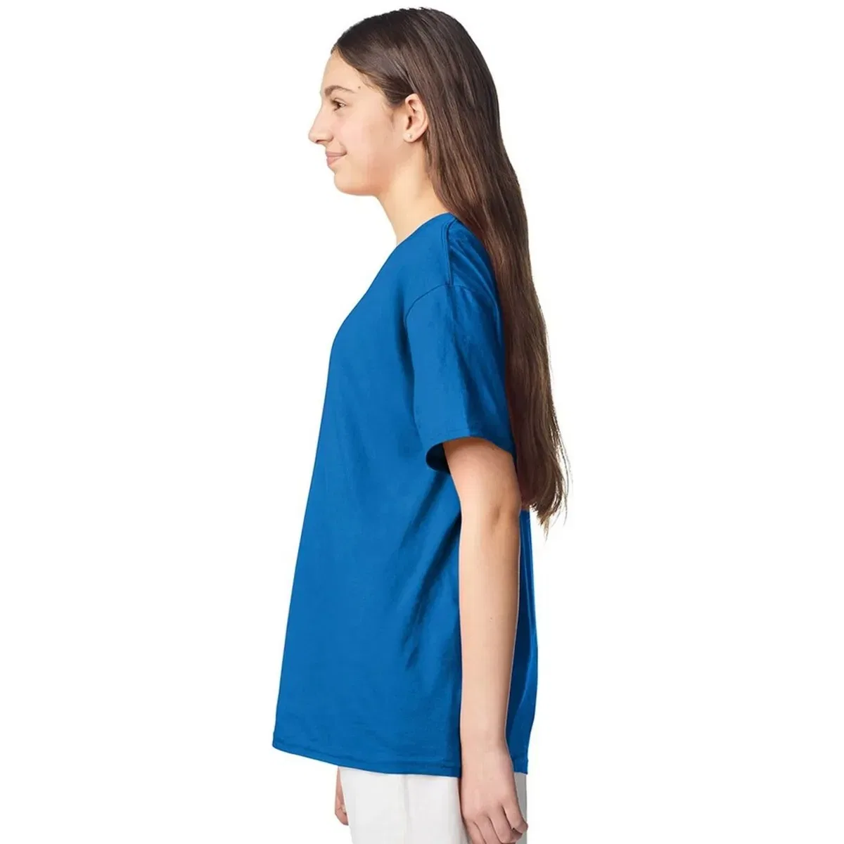 Футболка хлопковая Plain lightweight Gildan, Blue — фото 4