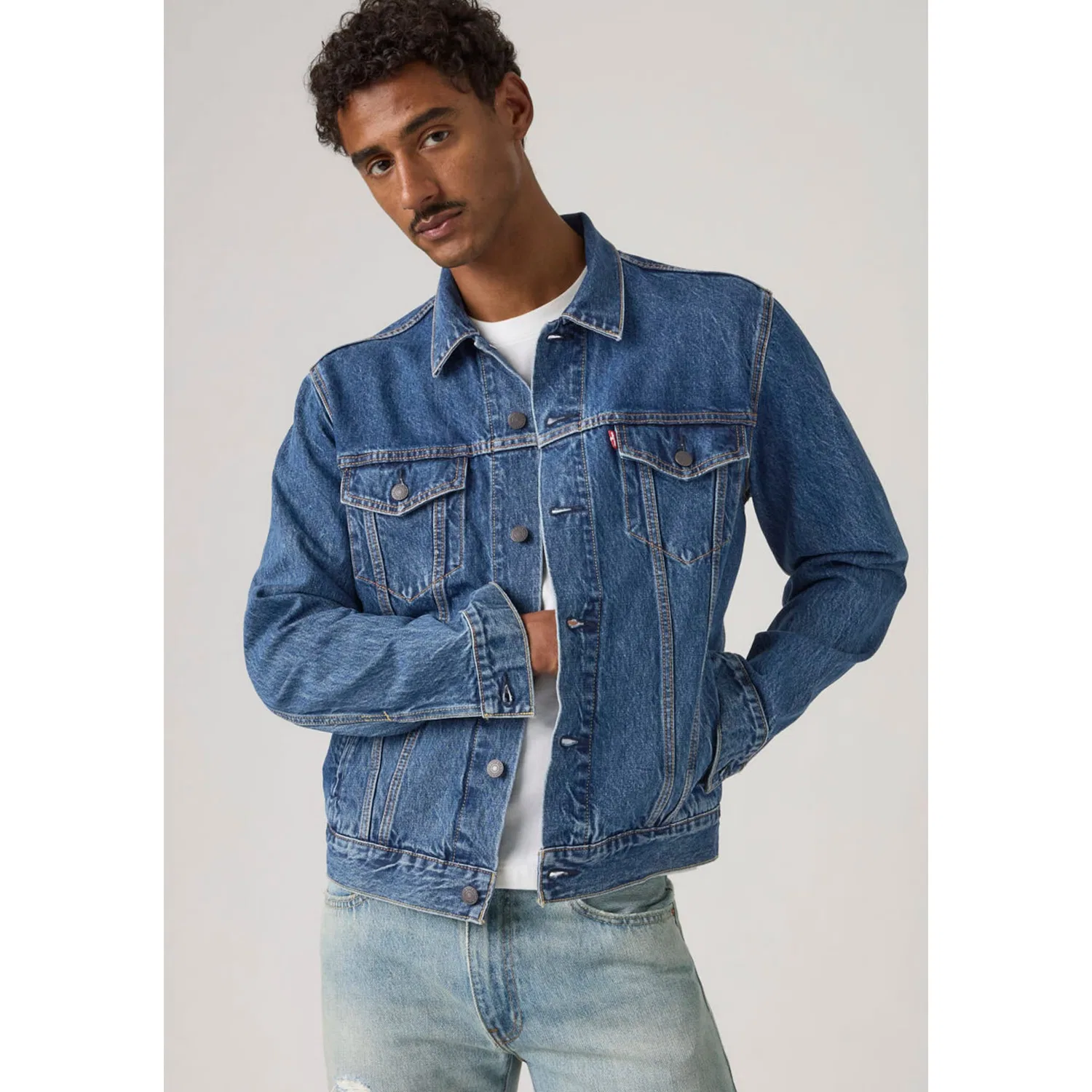 Мужская джинсовая куртка Trucker Jacket Levi's, Million Dollar T — фото 2