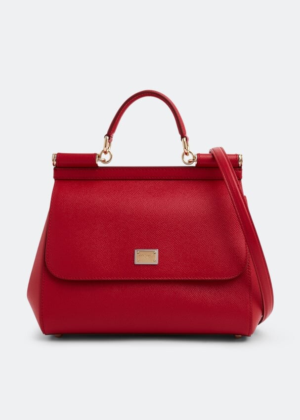 

Сумка DOLCE&GABBANA Sicily Dauphine medium handbag, красный