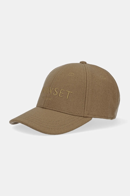 

Шерстяная кепка с козырьком Twinset, коричневый