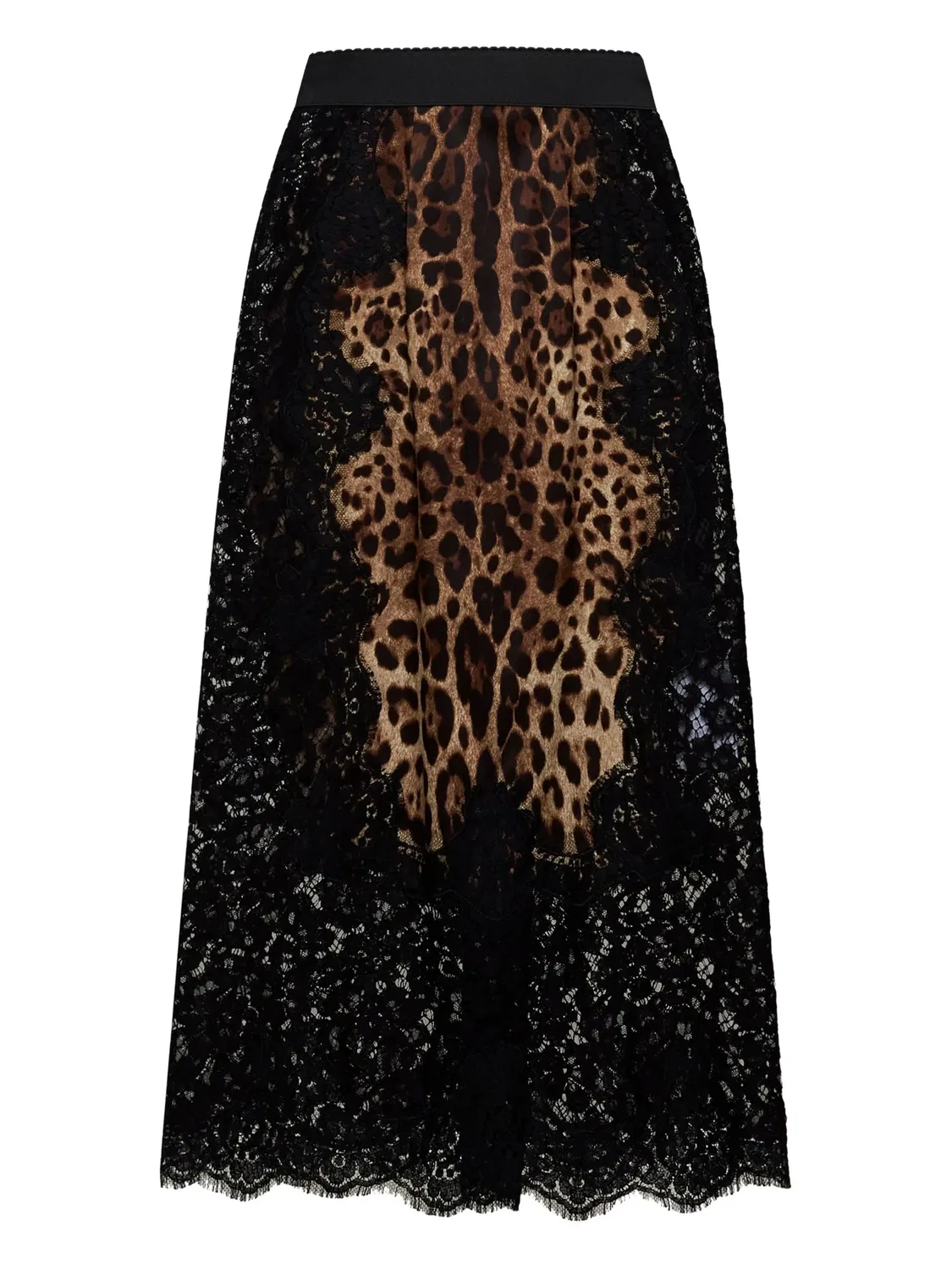 Юбка-миди атласная Dolce & Gabbana, коричневый