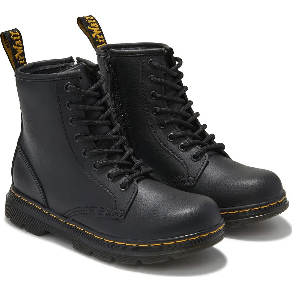 Детские ботинки Aprile на шнуровке в стиле милитари Dr. Martens, Black