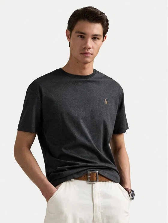 Футболка slim fit Tsh Polo Ralph Lauren, серый