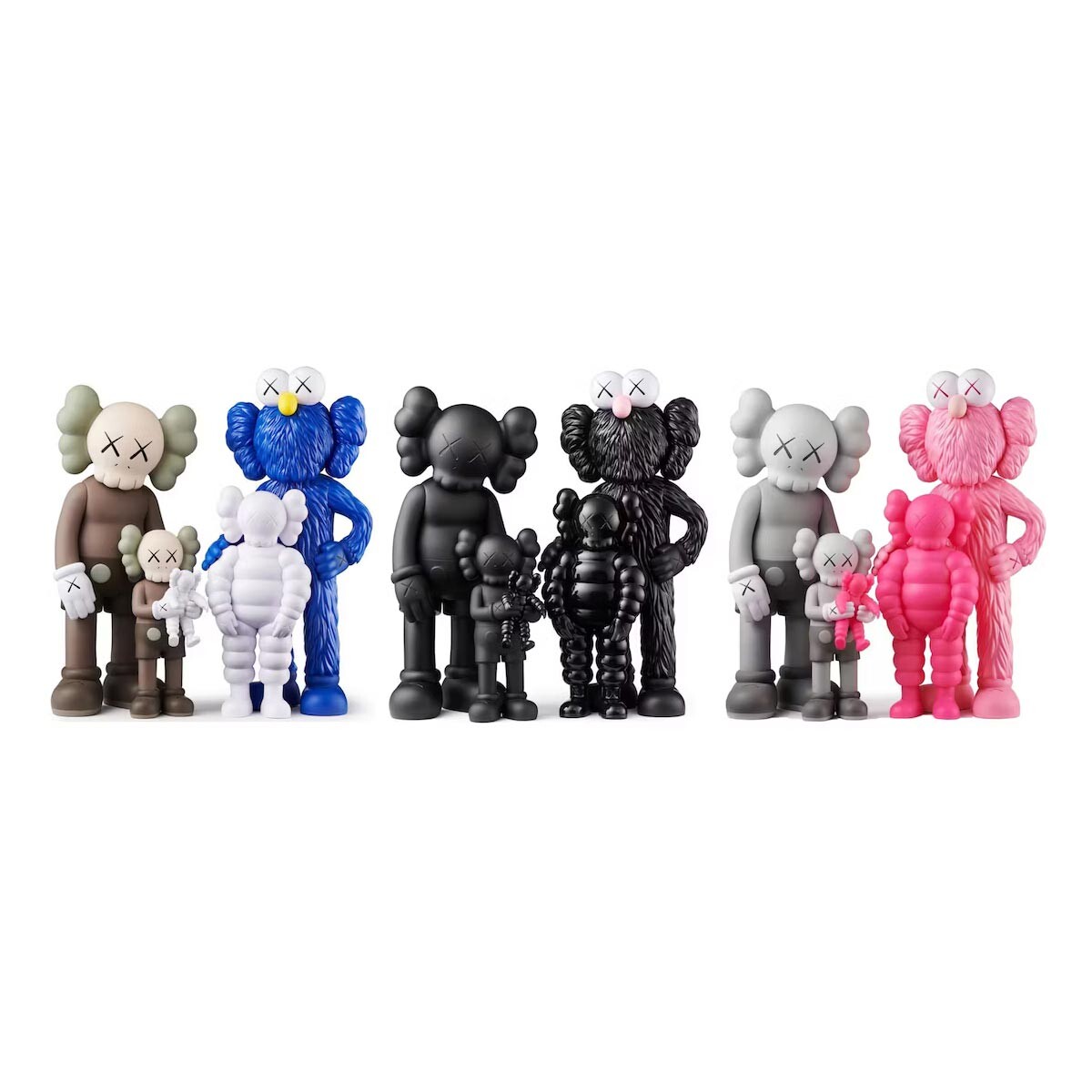 

Набор виниловых фигурок Kaws Family Set, коричневый/черный/серый