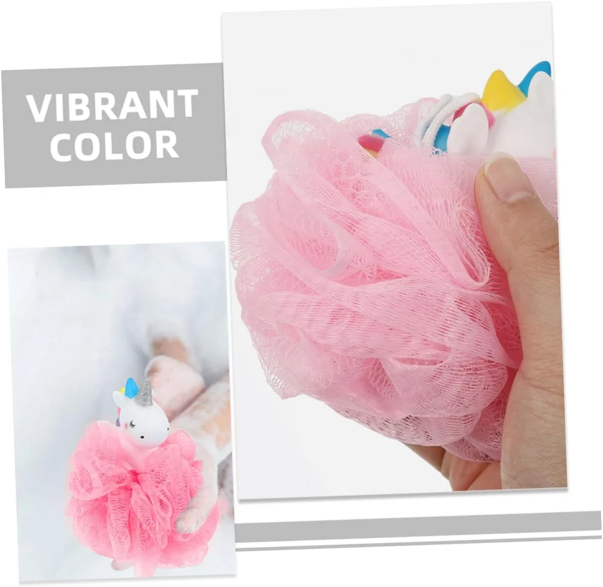 Набор мочалок Unicorn Bath Sponge EPIGEIST, 4 шт, мультиколор — фото 2