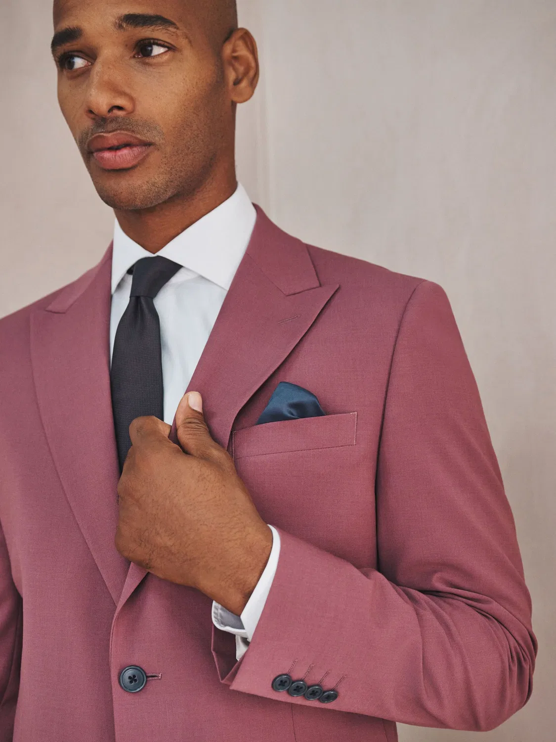 Пиджак Next Premium Motionflex Wool Blend, Pink — фото 4