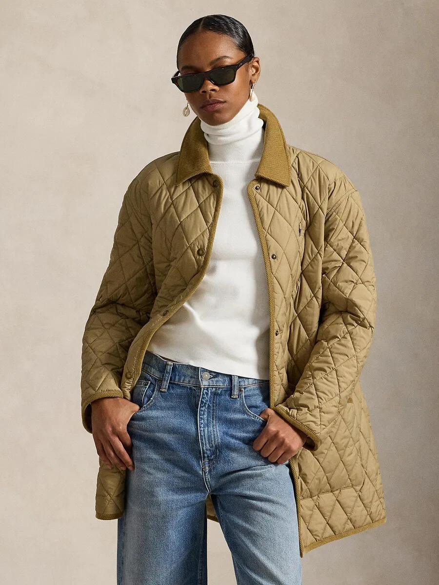 Пальто Polo Ralph Lauren Between Seasons цвета хаки — фото 2
