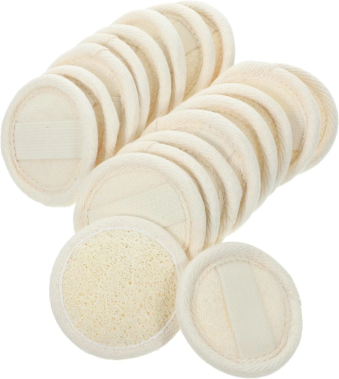 Пилинг-губка для лица, Loofah, Yardwe, 18 шт, Beige