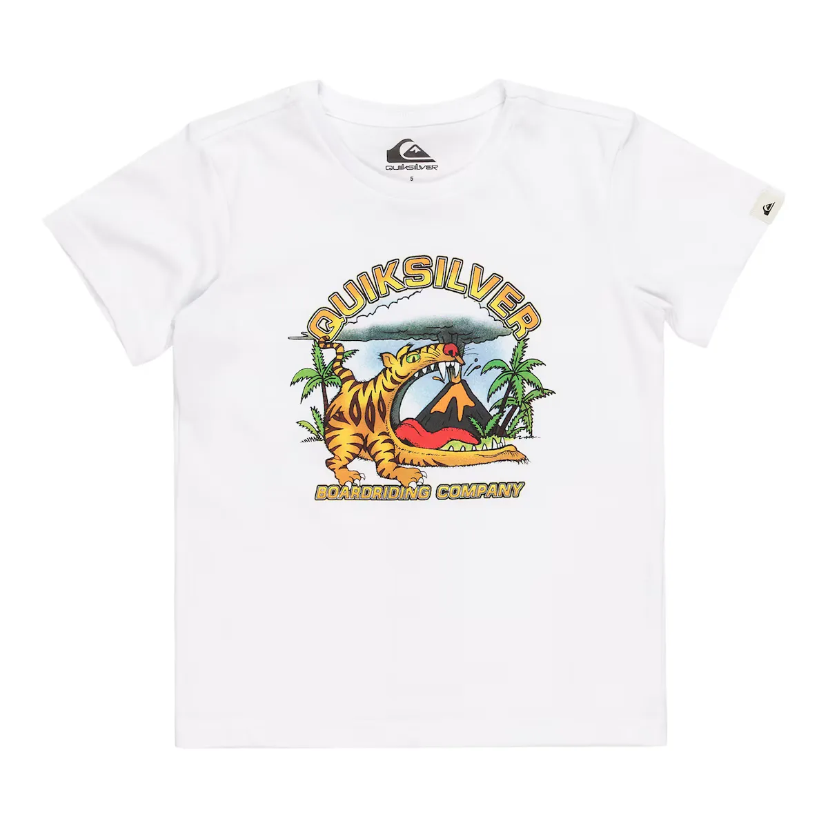 

Детская футболка с лаем тигра Quiksilver, белый
