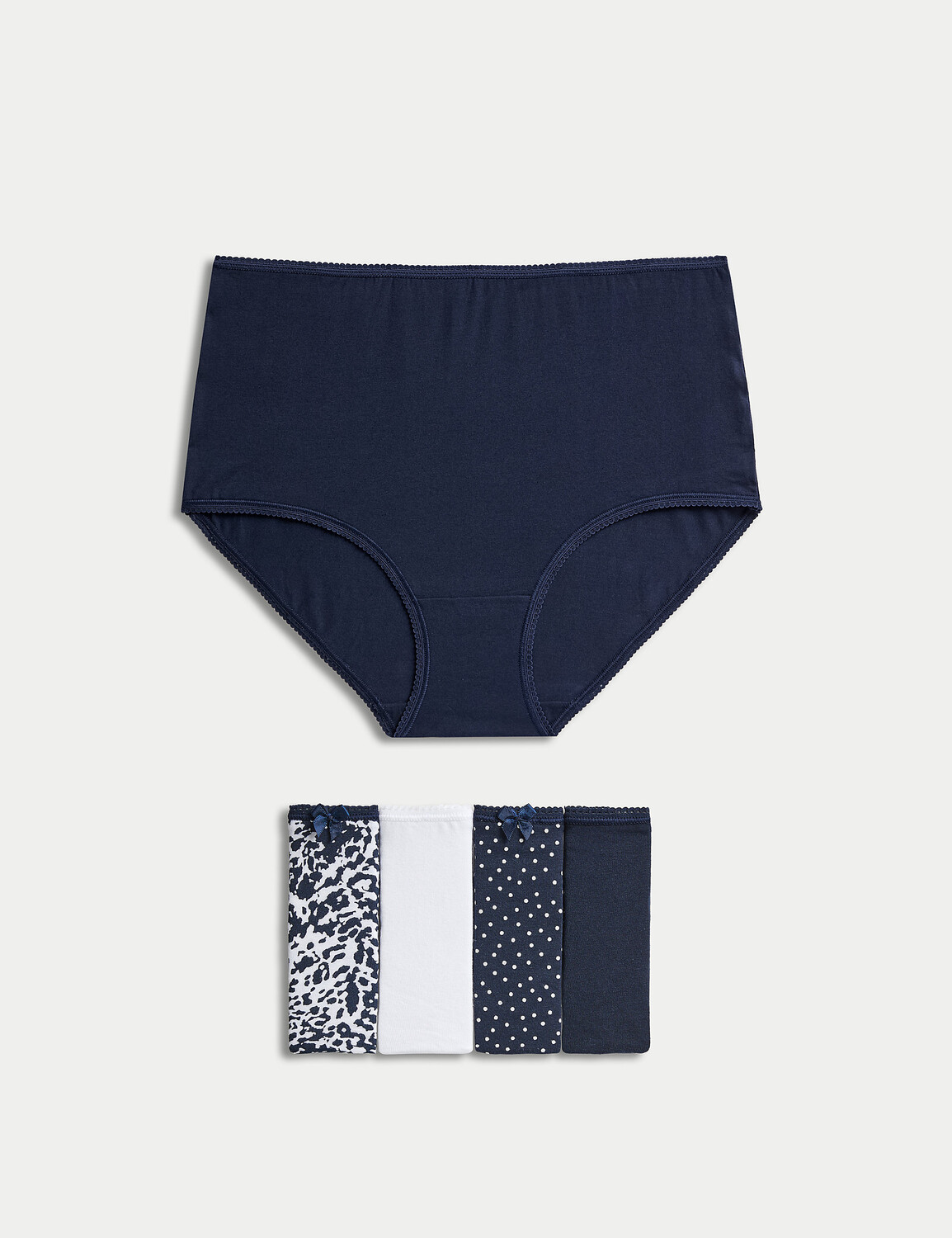 

Трусы-шорты из хлопка и лайкры с принтом Marks & Spencer Full Briefs, 5 предметов (размер EUR 44)
