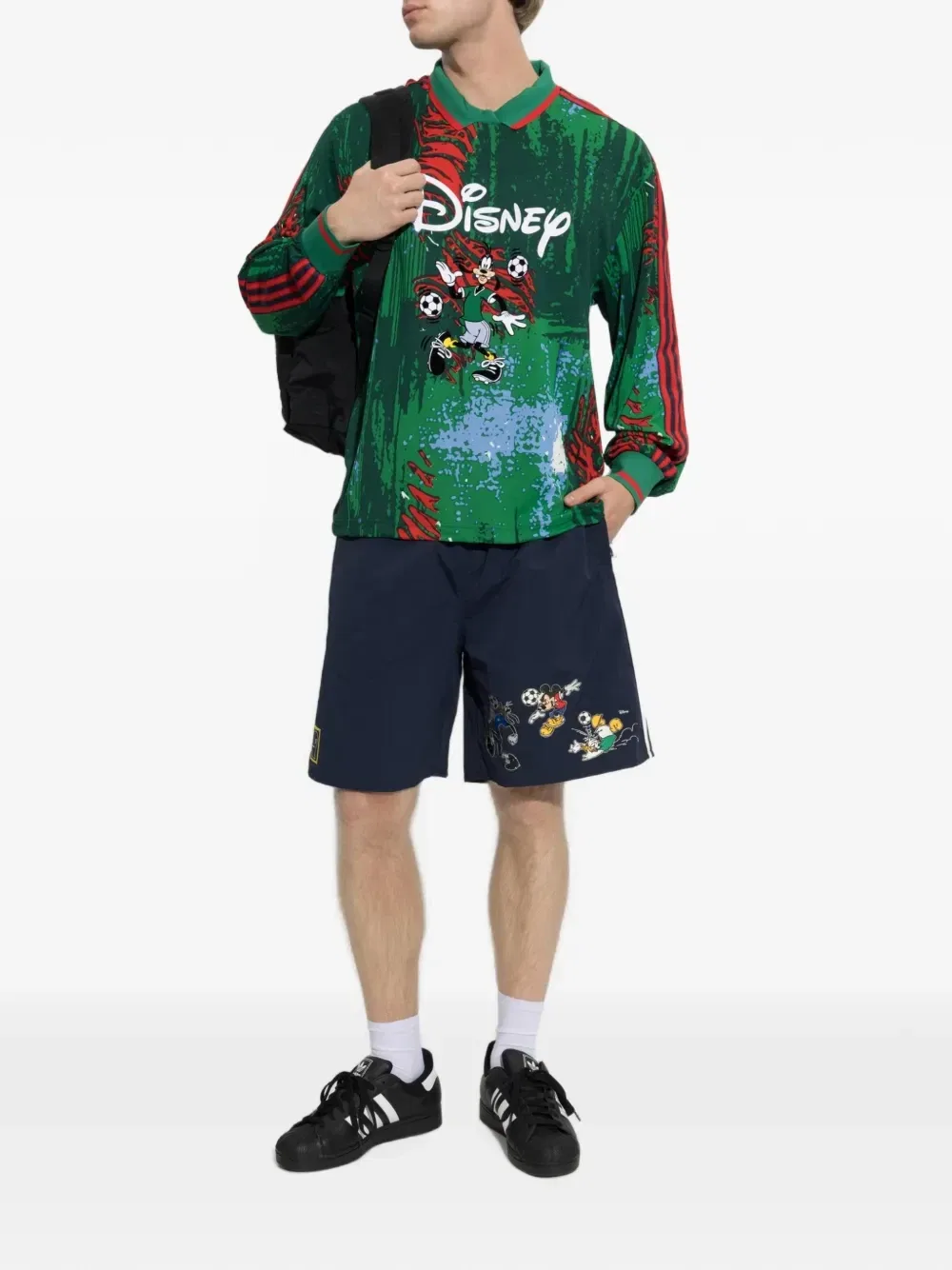 Футболка adidas X Disney x Brain Dead с графическим принтом, зеленый — фото 2