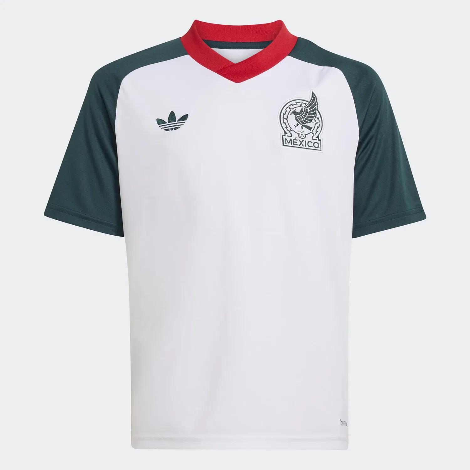 Детская предматчевая футболка Adidas Performance Shirt Mexico 26 Away Kids белого цвета