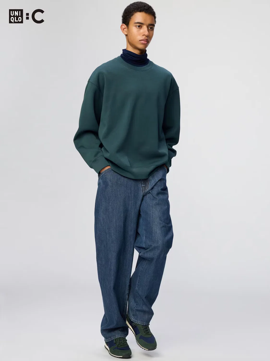 Джинсы Uniqlo, удлиненная длина, синий