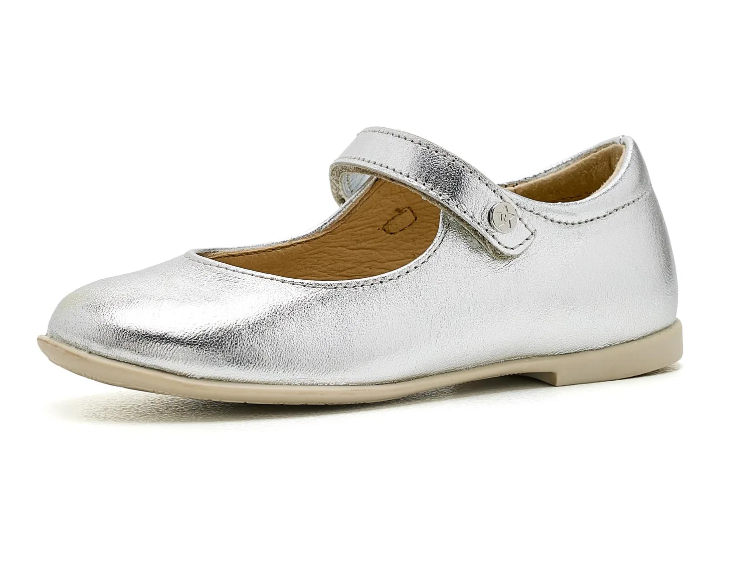 Балетки Darling (для малышей, маленьких и больших детей) Naturino, Silver