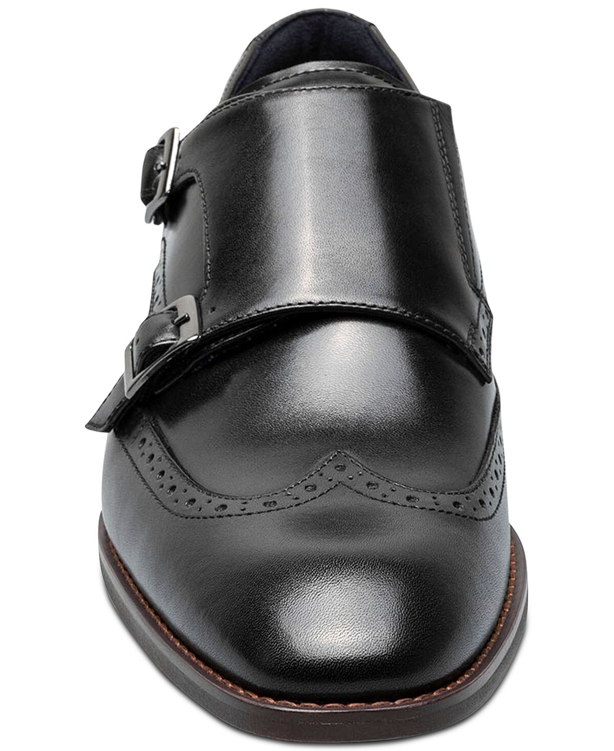 Мужские классические туфли karson wingtip с двумя ремешками monk Stacy Adams, черный — фото 3