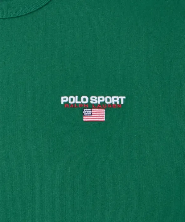 Футболка поло спортивная, классическая, Polo Ralph Lauren, зеленый — фото 4