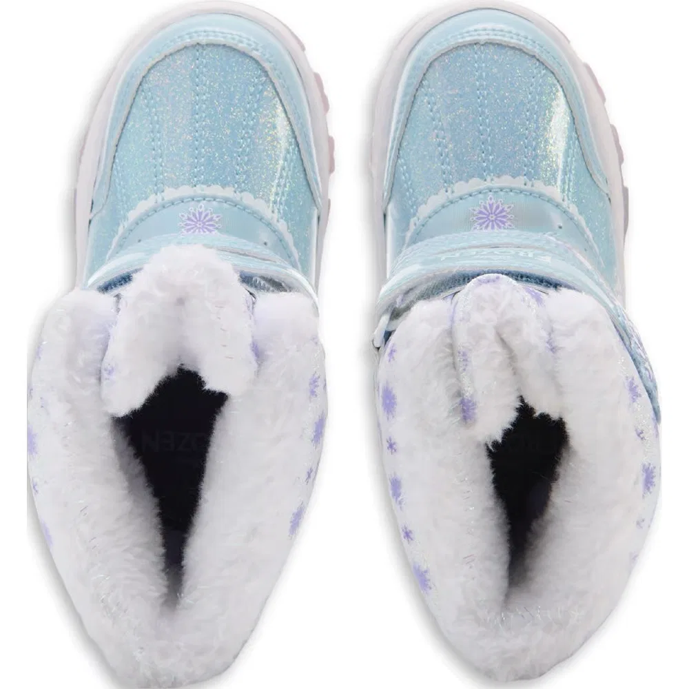 Детские зимние ботинки с подсветкой для малышей Frozen, Blue/White — фото 4