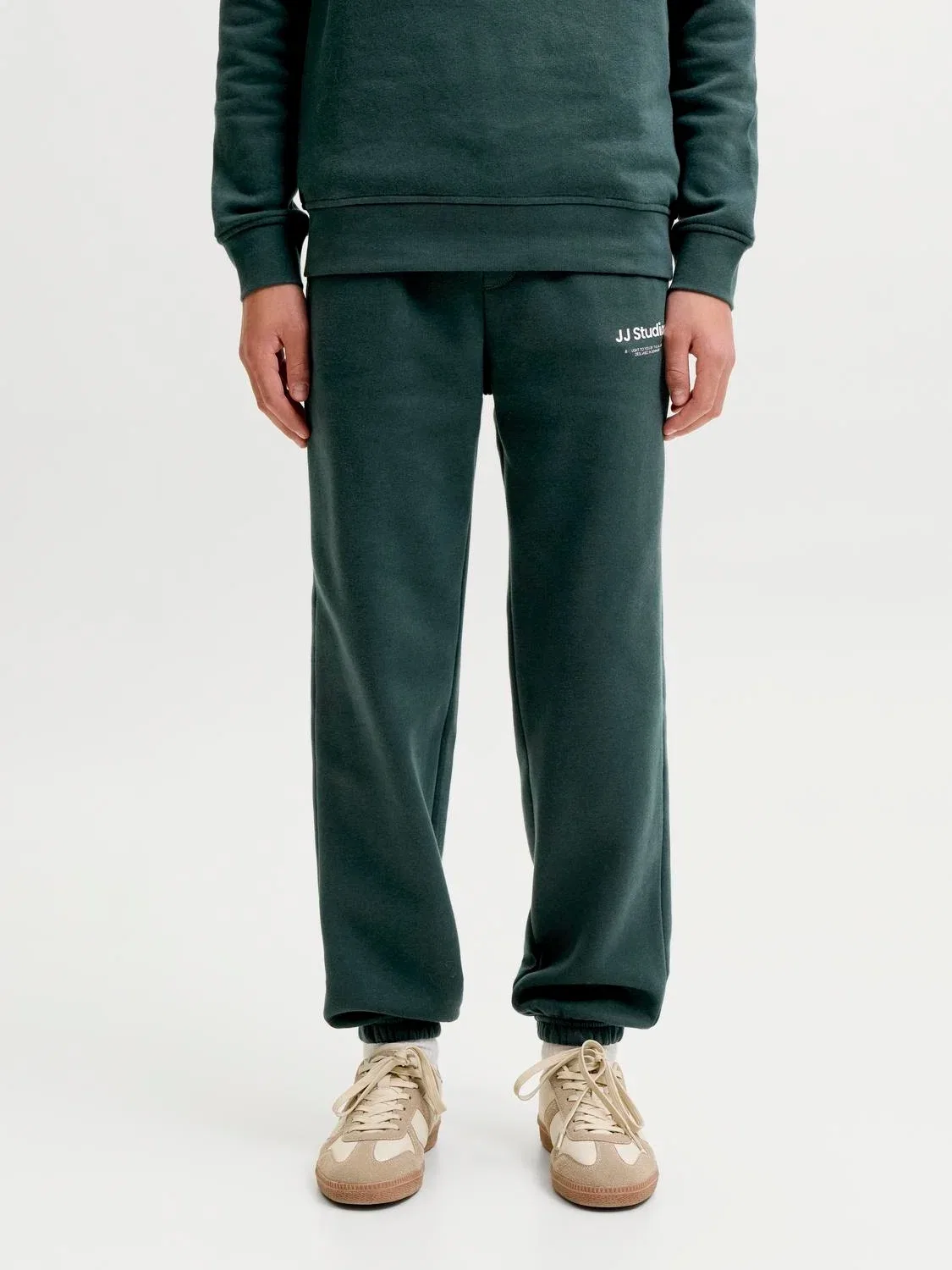 Штаны спортивные с логотипом JPSTKANE SOHO SWEAT PANTS JNR Jack & Jones Junior, зеленый — фото 4